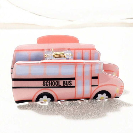 School Bus Hair Clip