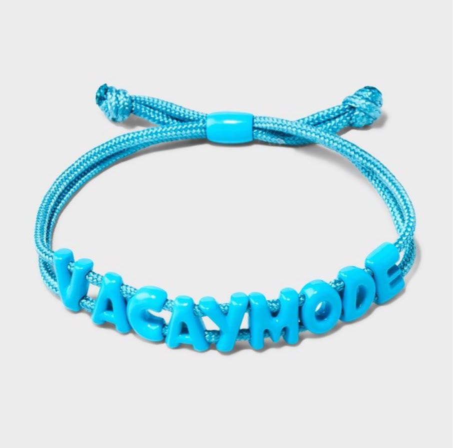 “VACAY Mode” Bracelet – Adjustable Travel-Inspired Cord Bracelet