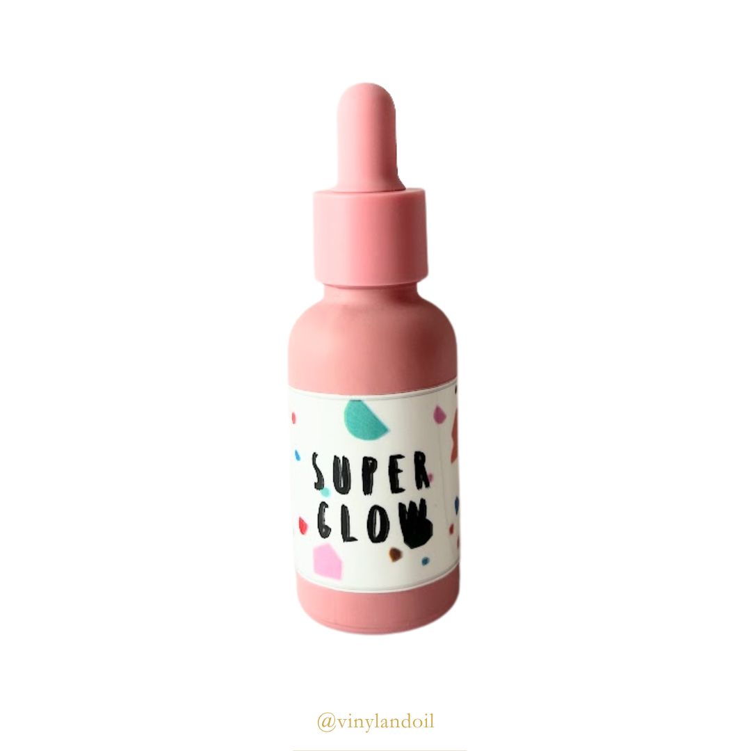 Jojoba-based natural glow serum skincare dropper bottle