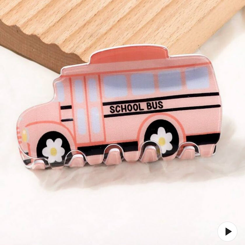School Bus Hair Clip