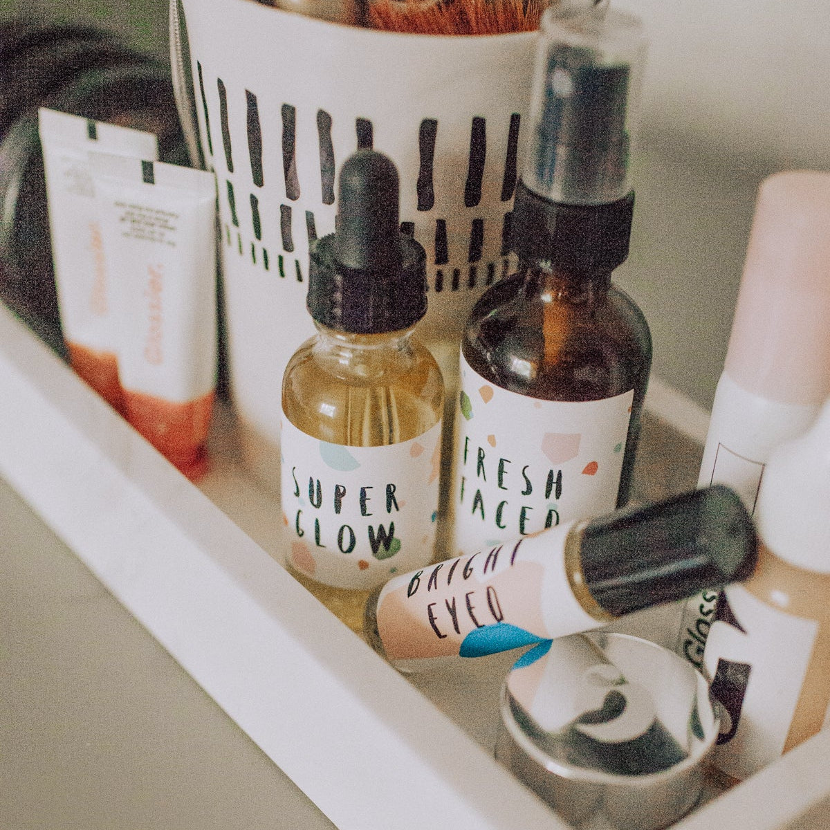 Plant based face serum with frankincense lavender geranium