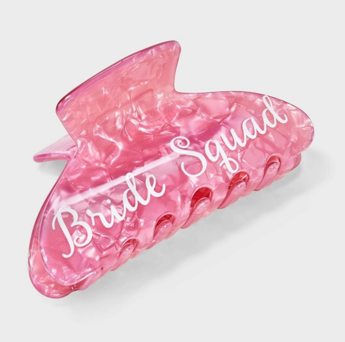 Bride Squad Pink Hair Claw Clip