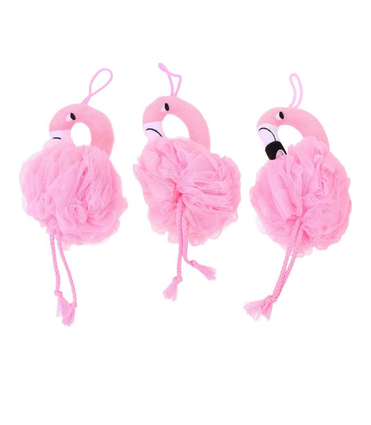 Flamingo Bath Pouf