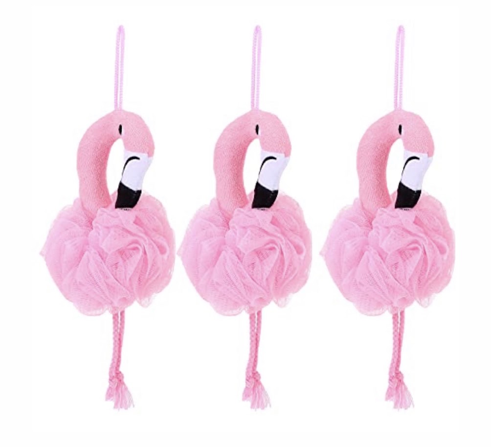Flamingo Bath Pouf