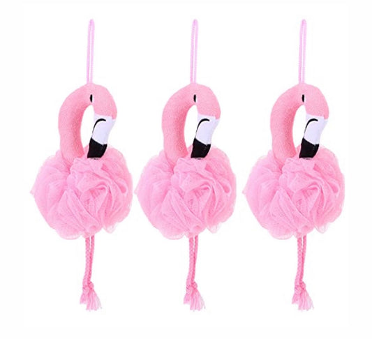Flamingo Bath Pouf