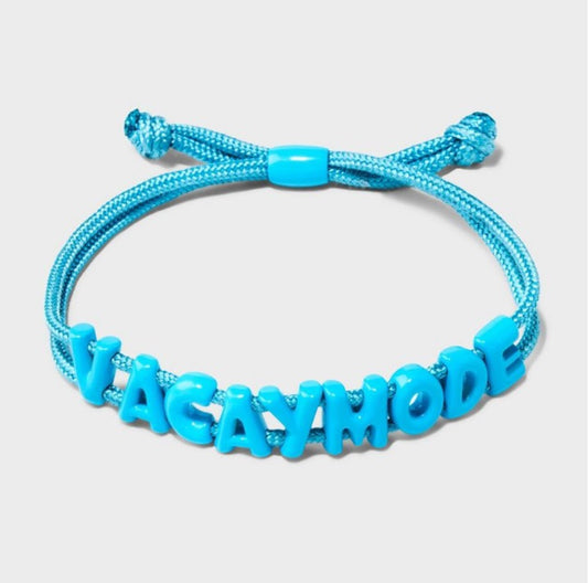 “VACAY Mode” Bracelet – Adjustable Travel-Inspired Cord Bracelet